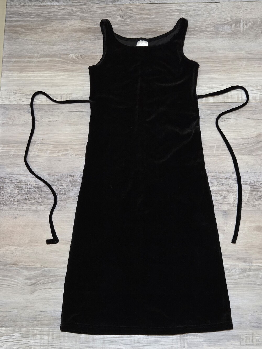 90s Vibes Black Velvet Sleeveless Dress Girls 8